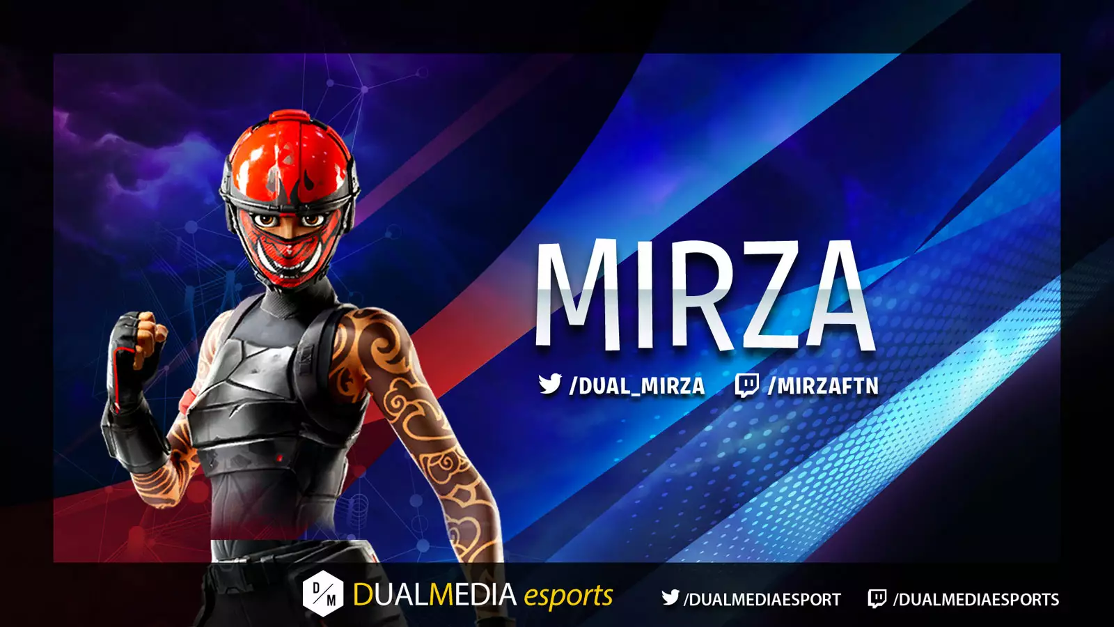 DualMedia Mirza Joueur Fortnite