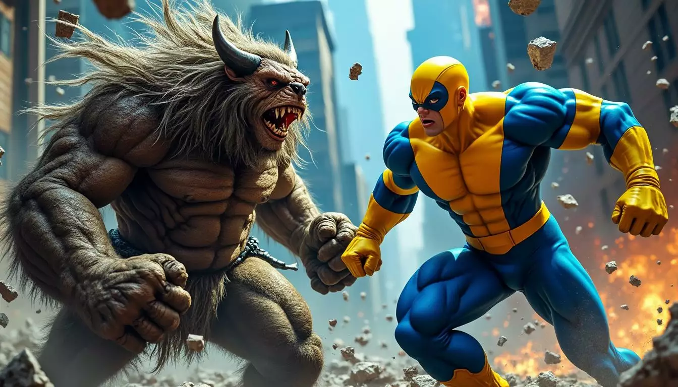 Aperçu officiel du combat entre Invincible et Battle Beast