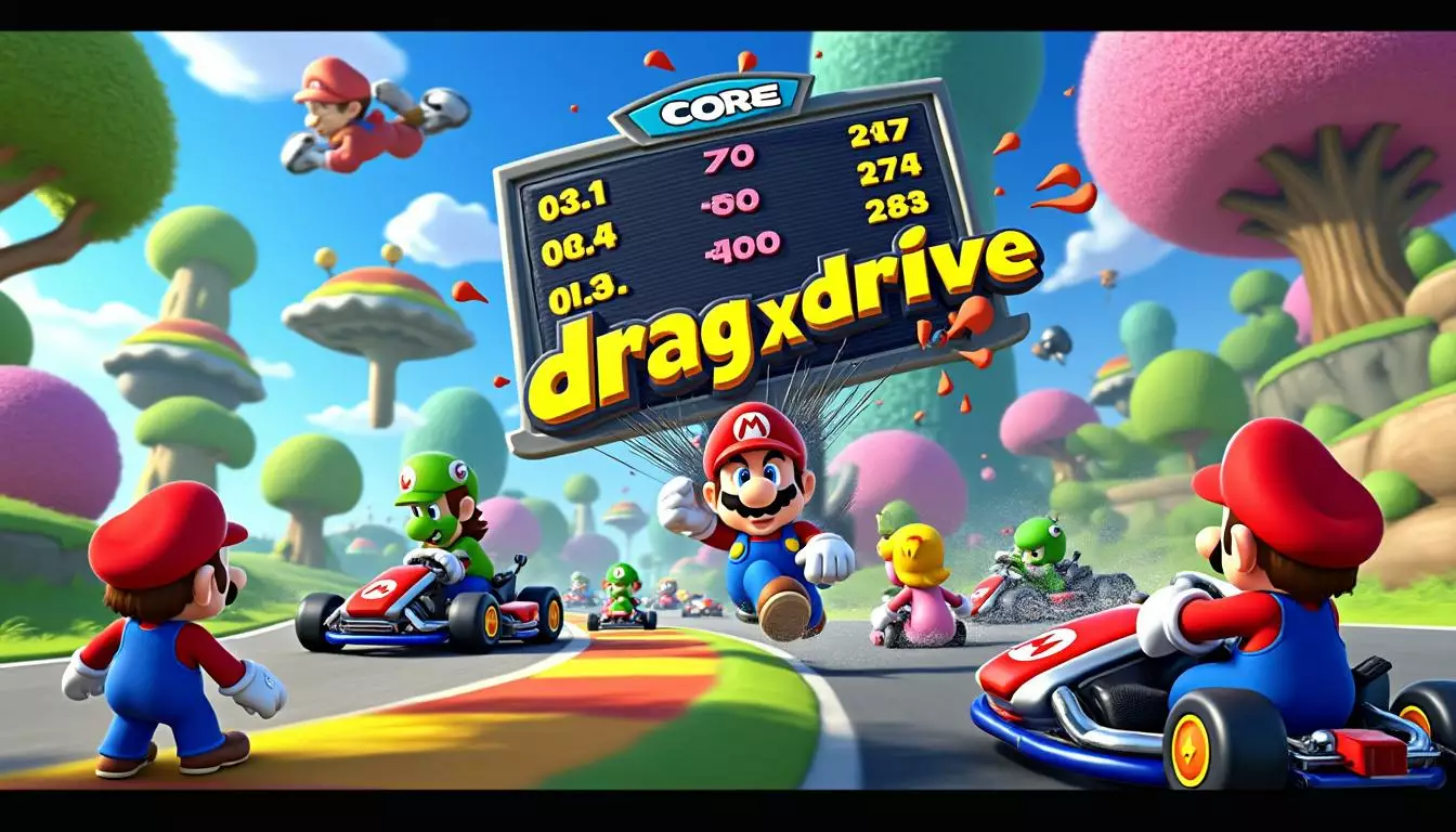 mario kart subit l'un des pires classements de son histoire, concurrencé par la montée fulgurante de drag x drive qui séduit désormais de nombreux joueurs.