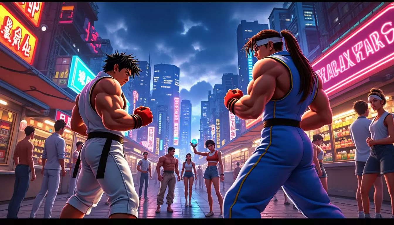 découvrez le trailer animé officiel de fatal fury : la ville des loups rencontre street fighter ! plongez dans un crossover explosif entre deux sagas légendaires du jeu de combat. action, rivalités et affrontements épiques vous attendent.